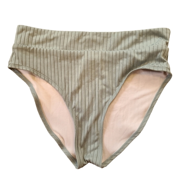 Women's Aqua Couture 2 peice Bikini High waist sage green size medium - Picture 4 of 6